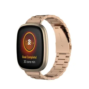 Fitbit Versa 4 / Sense 2 stainless steel bracelet with folding clasp - rose gold