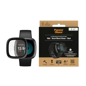 Fitbit Versa 4 / Versa 3 / Sense PanzerGlass Hærdet Glas - Sort Kant