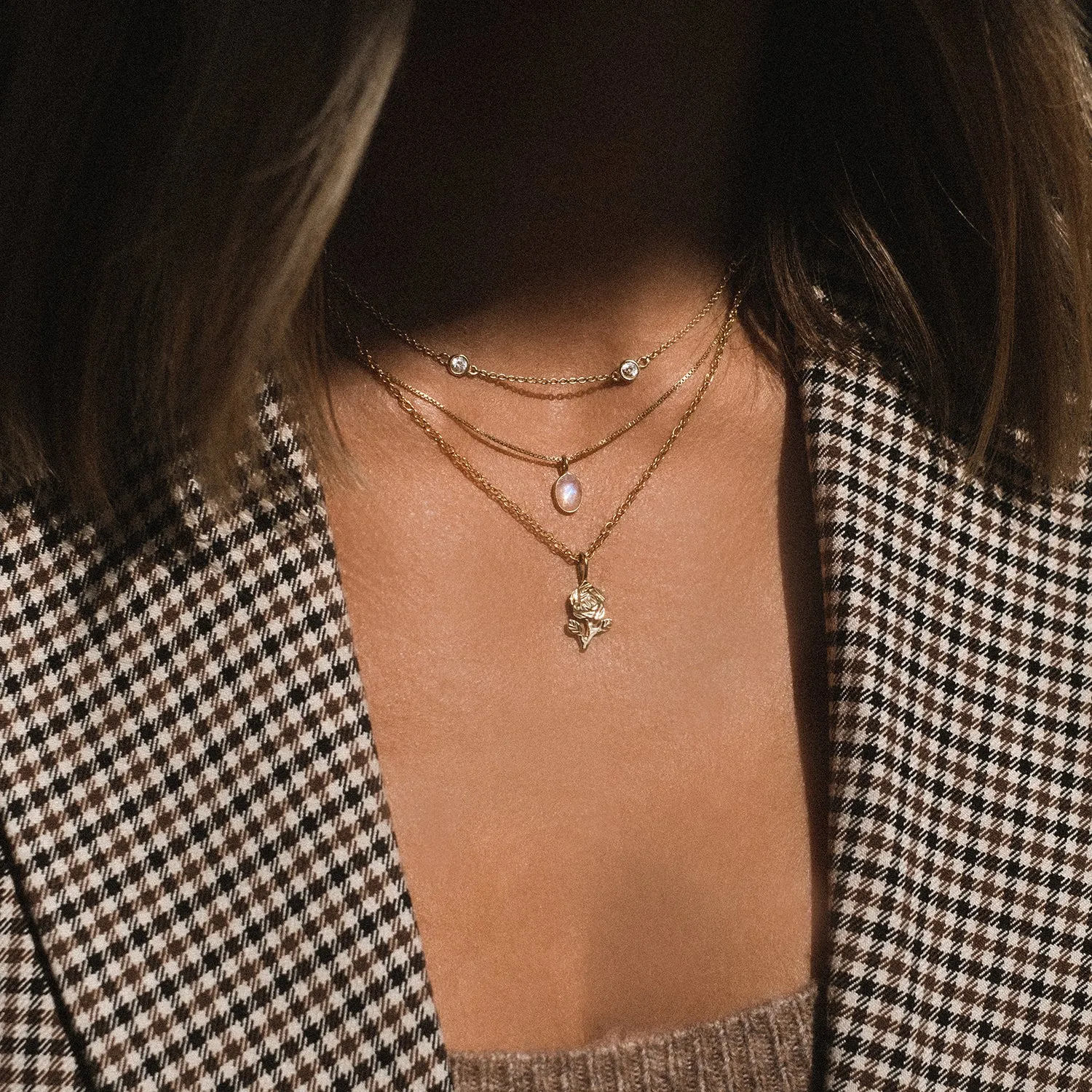 Floatesse Necklace | White CZ