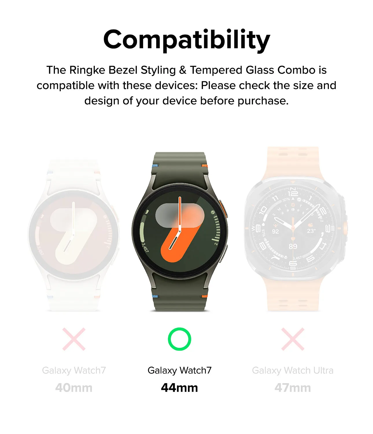 Galaxy Watch 7 (44mm) | Bezel Styling Premium & Glass