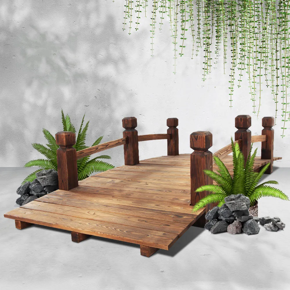 Gardeon Garden Decor Outdoor Ornament Wooden Bridge 160cm