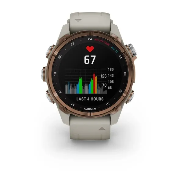 Garmin Descent™ Mk3i – 43 mm Bronze PVD Titanium with French Grey Silicone Band