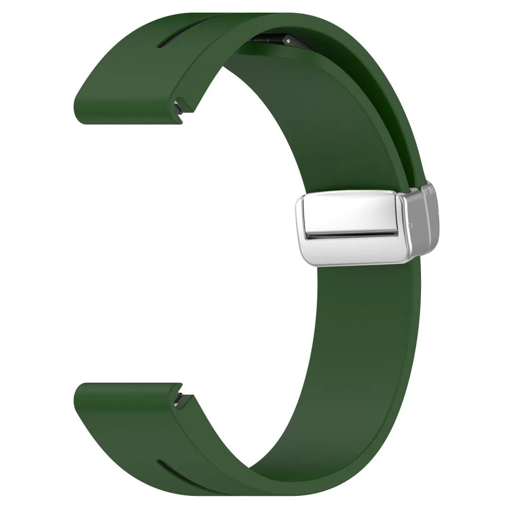 Garmin Fenix 6S Solar Silicone Sports Bracelet with Magnetic Clasp - Dark Green / Black