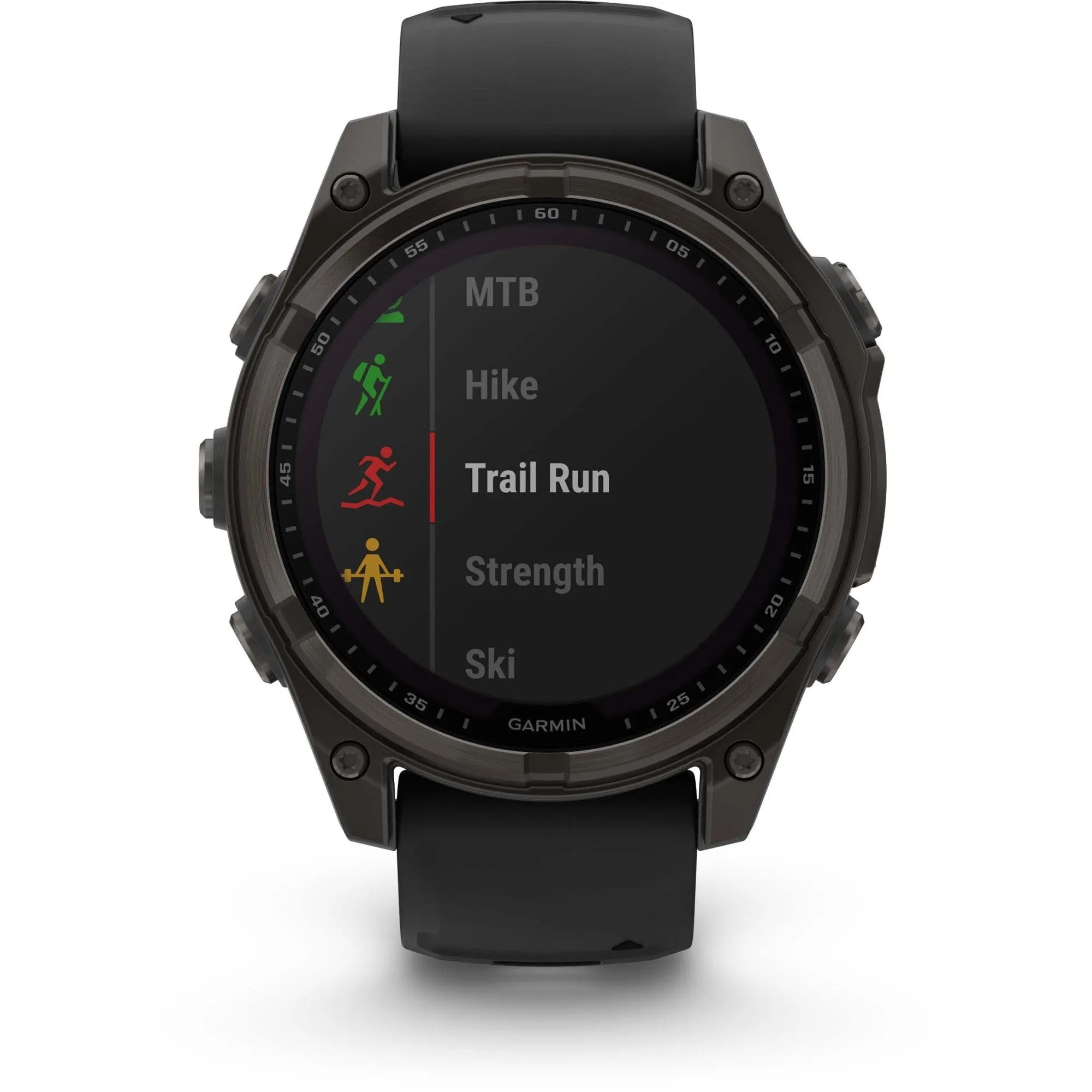 Garmin | Fenix 8 Solar Sapphire | Carbon Gray DLC Titanium/Black