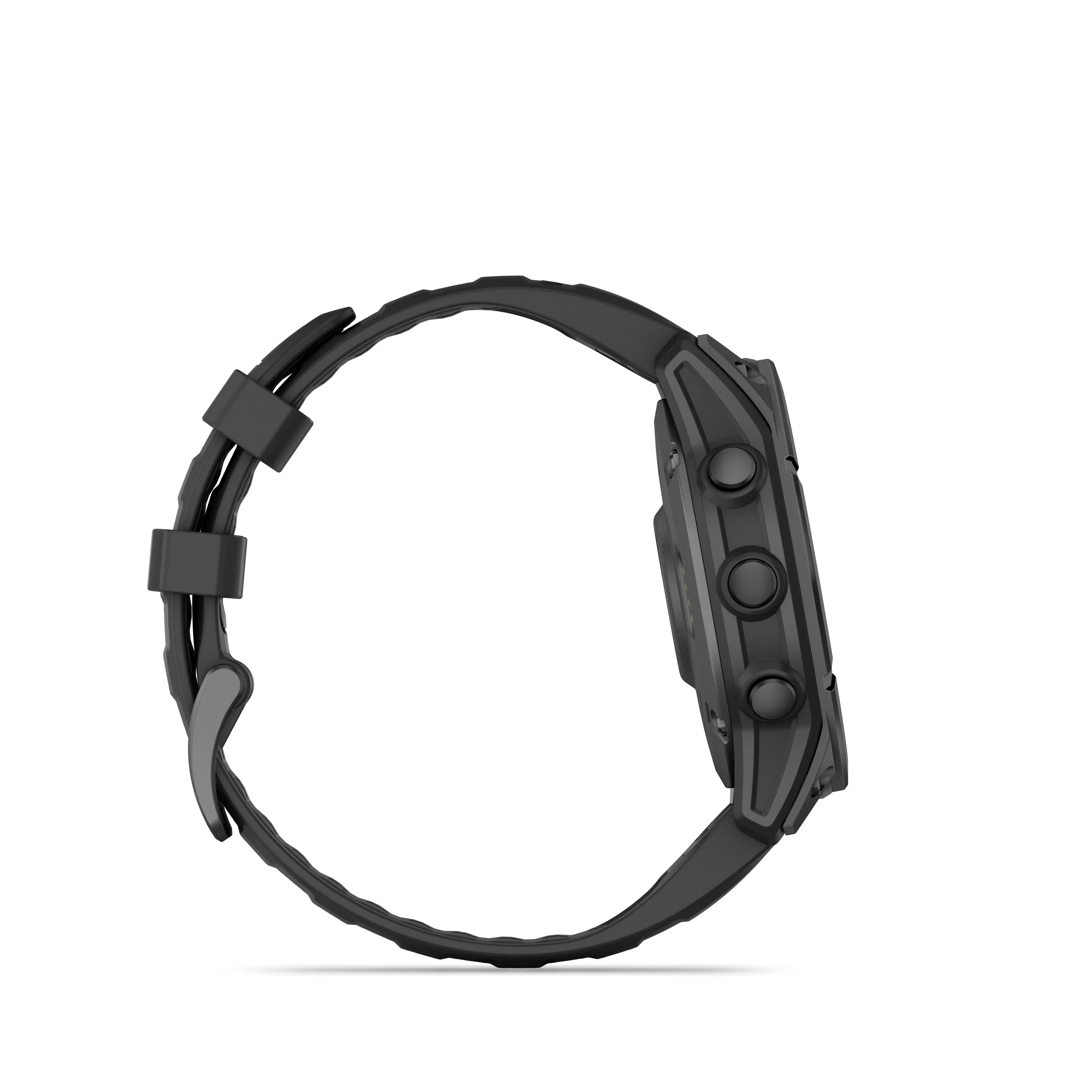 Garmin fenix E – 47 mm, AMOLED Slate Gray Steel with Black Silicone Band Multisport GPS Smartwatch (010-03025-03)