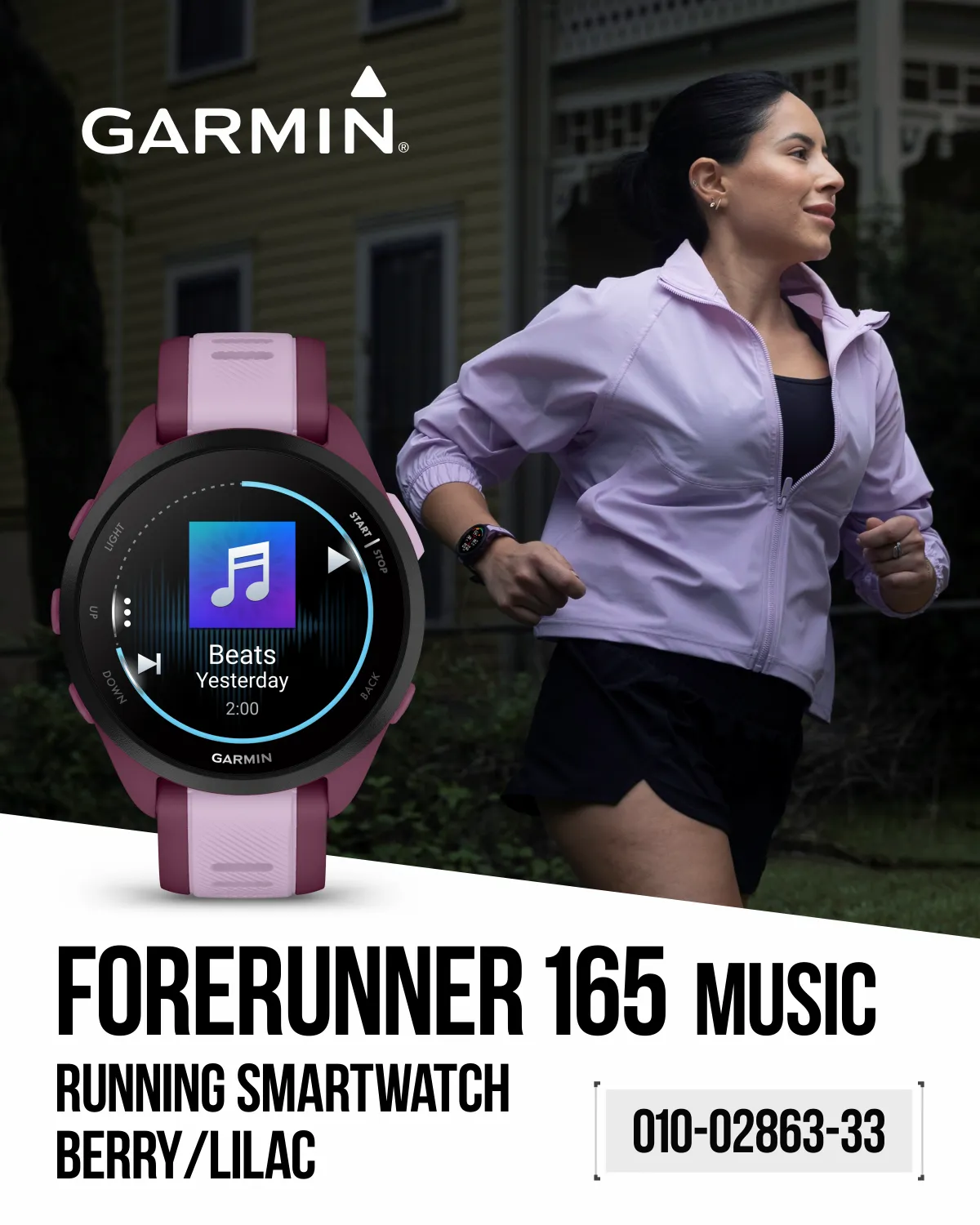 Garmin Forerunner 165 GPS Running Smartwatch | 19 hours in GPS mode |  AMOLED Display with Wearable4U Bundle