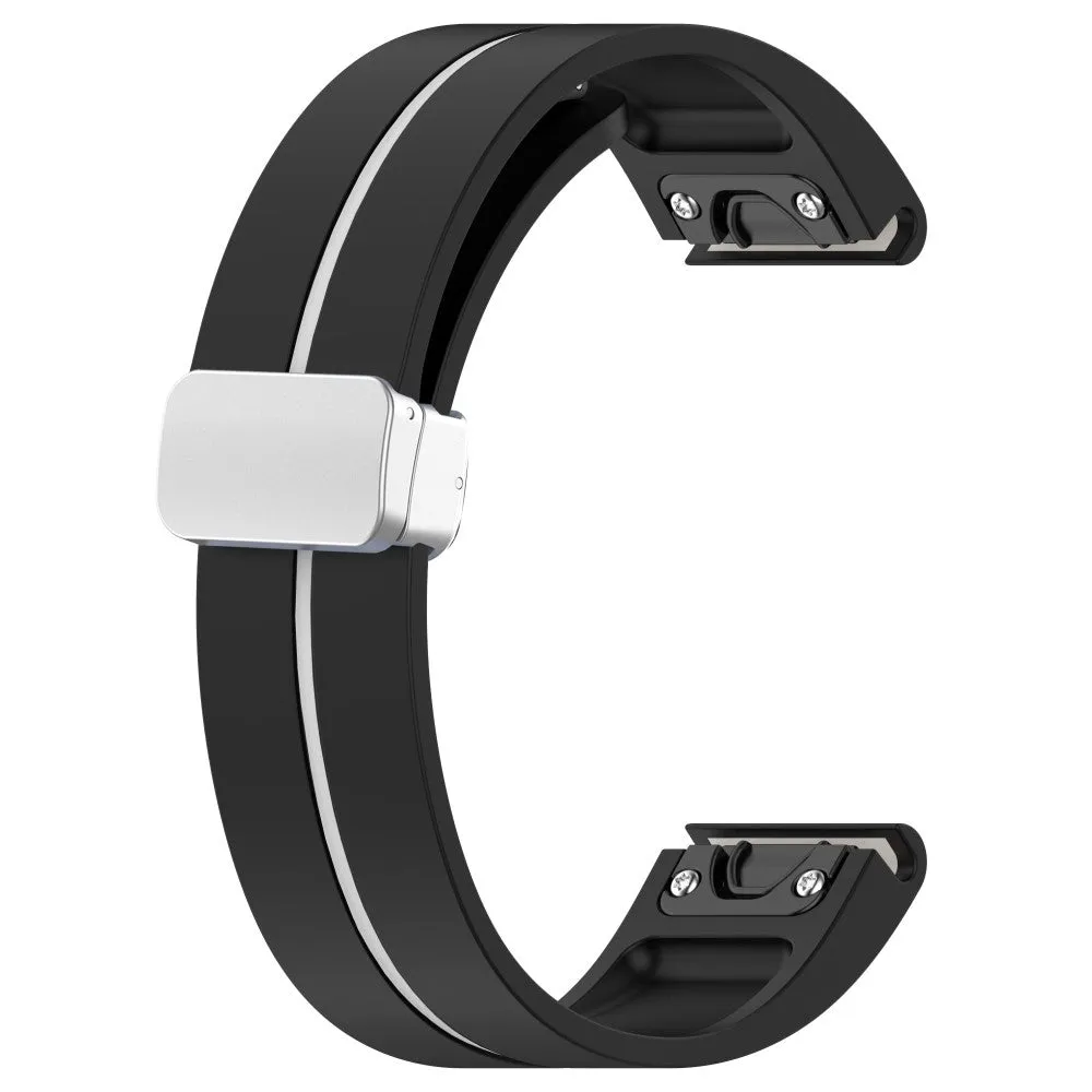 Garmin Vivoactive 5 silicone wristband with magnetic clasp (joint circumference: 170-220mm) - black / white