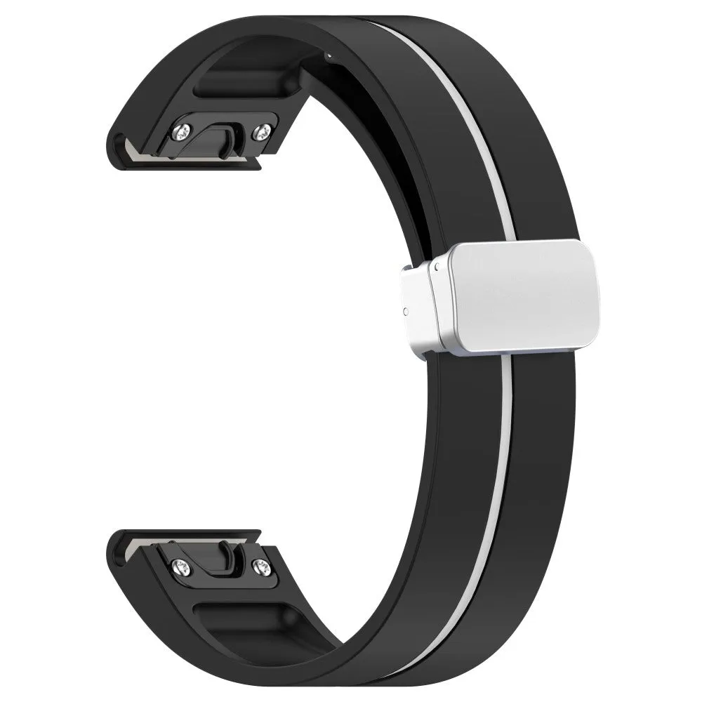 Garmin Vivoactive 5 silicone wristband with magnetic clasp (joint circumference: 170-220mm) - black / white