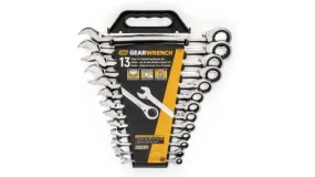 GEARWRENCH 13-Piece 72-Tooth 12 Point Ratcheting Combination SAE Wrench Set