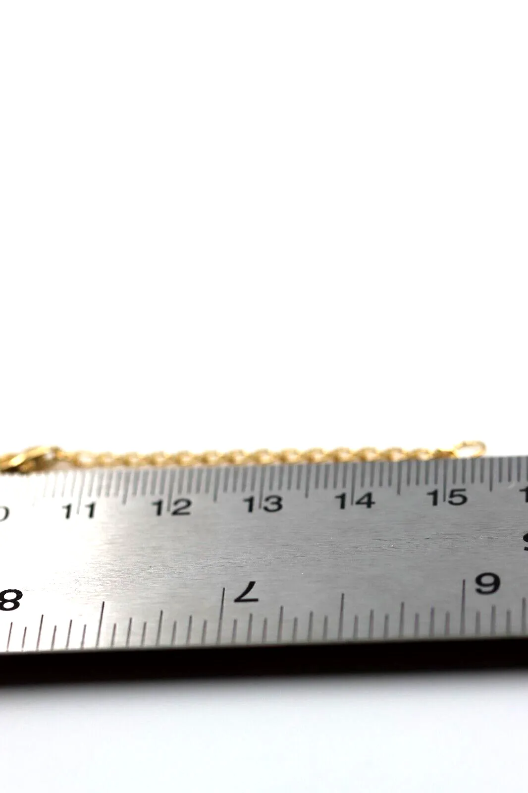 Genuine 9ct Yellow, Rose or White Gold Long Link Curb Diamond Cut Extender 5.5cm 2.1mm wide