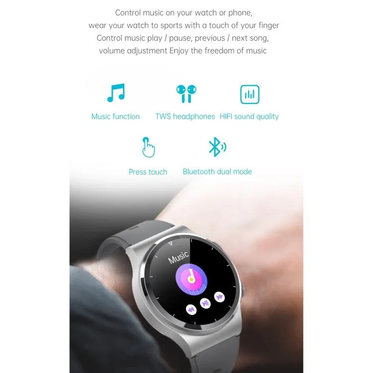 GT69 Smart Watch with 1.3" IPS Touch Screen, IP67 Waterproof, Bluetooth Earphones, and Health Monitoring Features