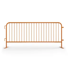 Heavy Duty Interlocking Steel Barricade, 8.5 Ft., Safety Orange - Angry Bull Barricades