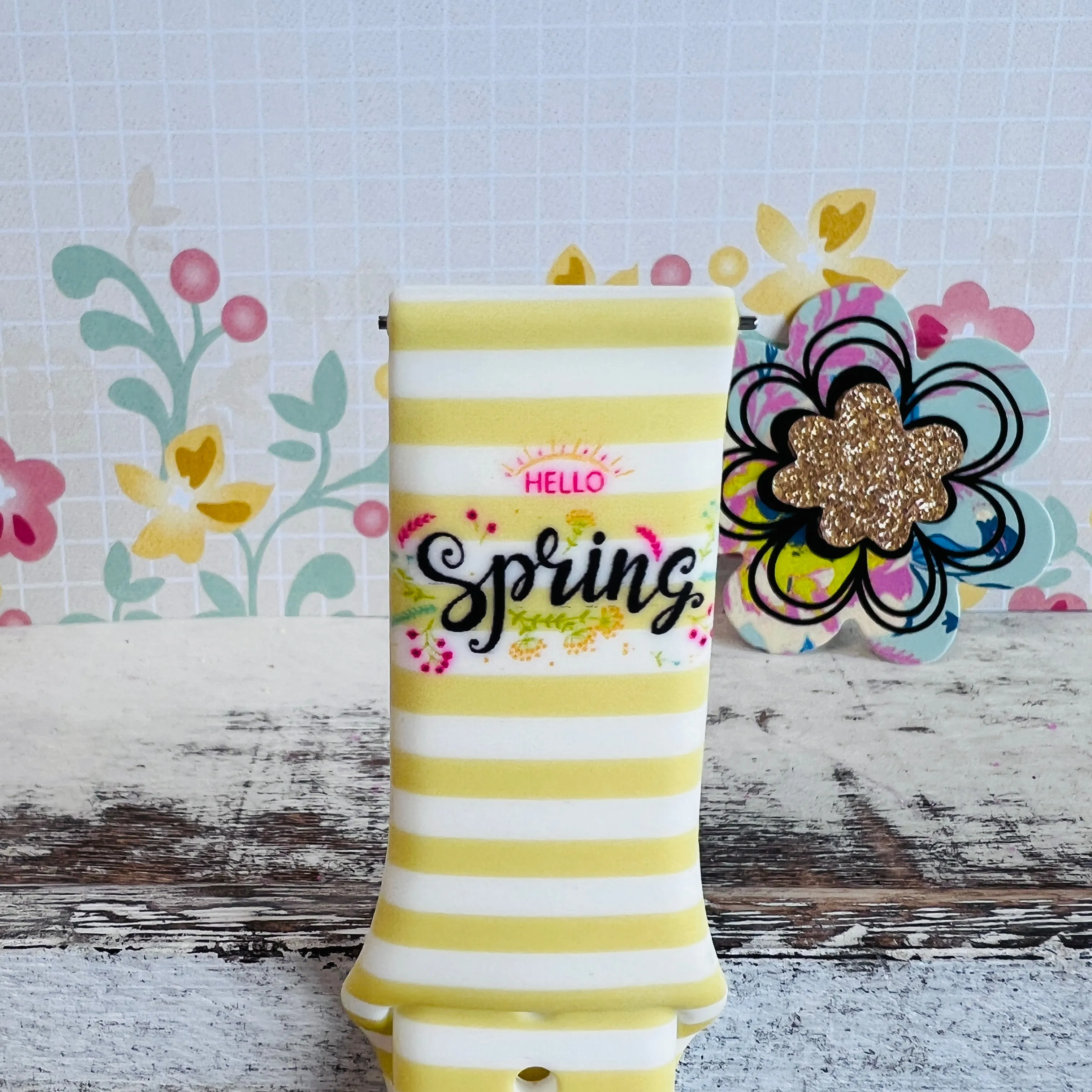 Hello Spring Print Silicone Band For Samsung Watch