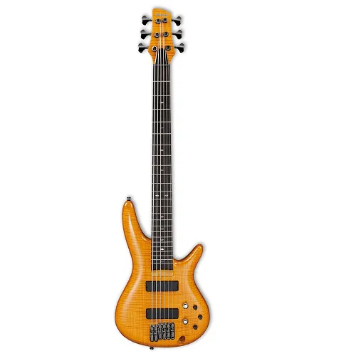 Ibanez GVB36AM - 6 String Electric Bass with Bartolini Pickups - Amber