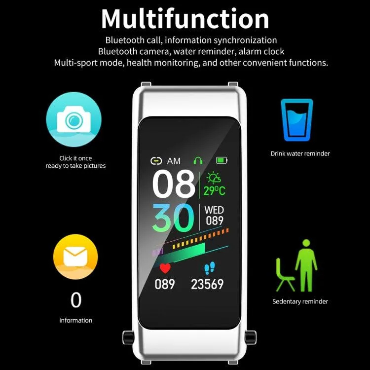 K50 1.08" Waterproof Smart Watch with Detachable Steel Band and Bluetooth Call Support