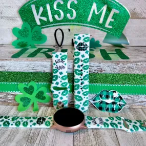 Kiss Me I'm Irish Print Silicone Band For Samsung Watch