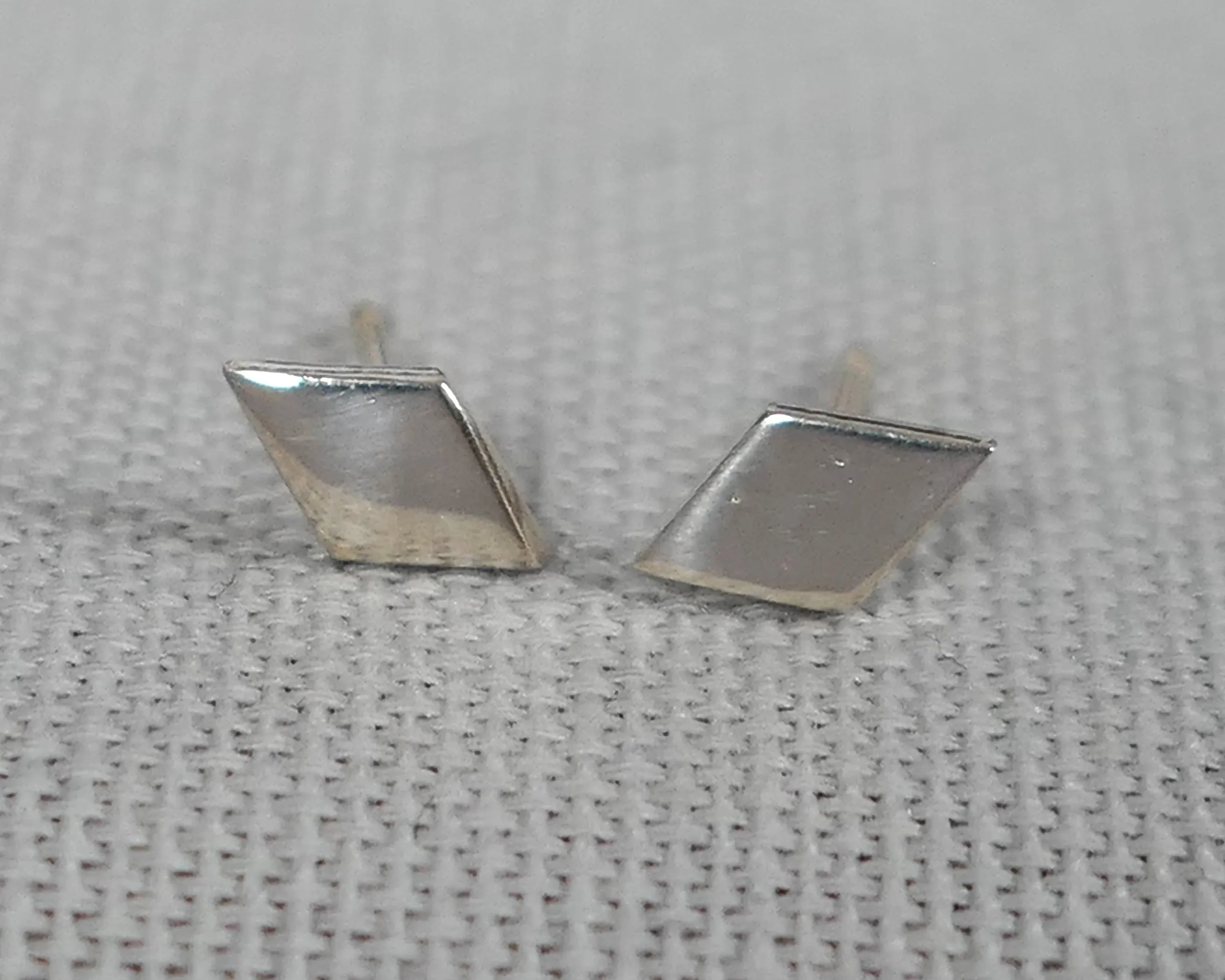 Kite Shaped Studs, Sterling Silver