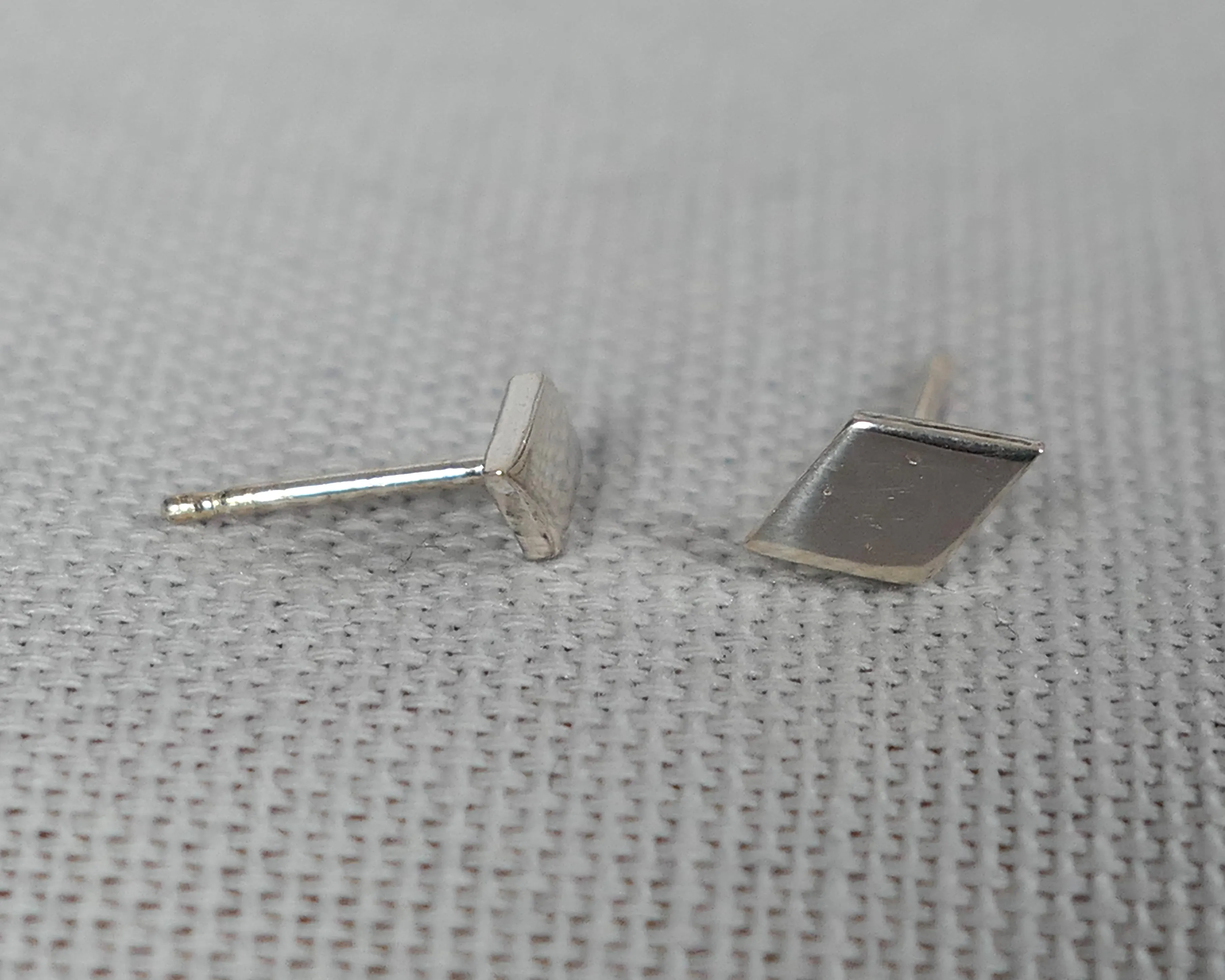 Kite Shaped Studs, Sterling Silver