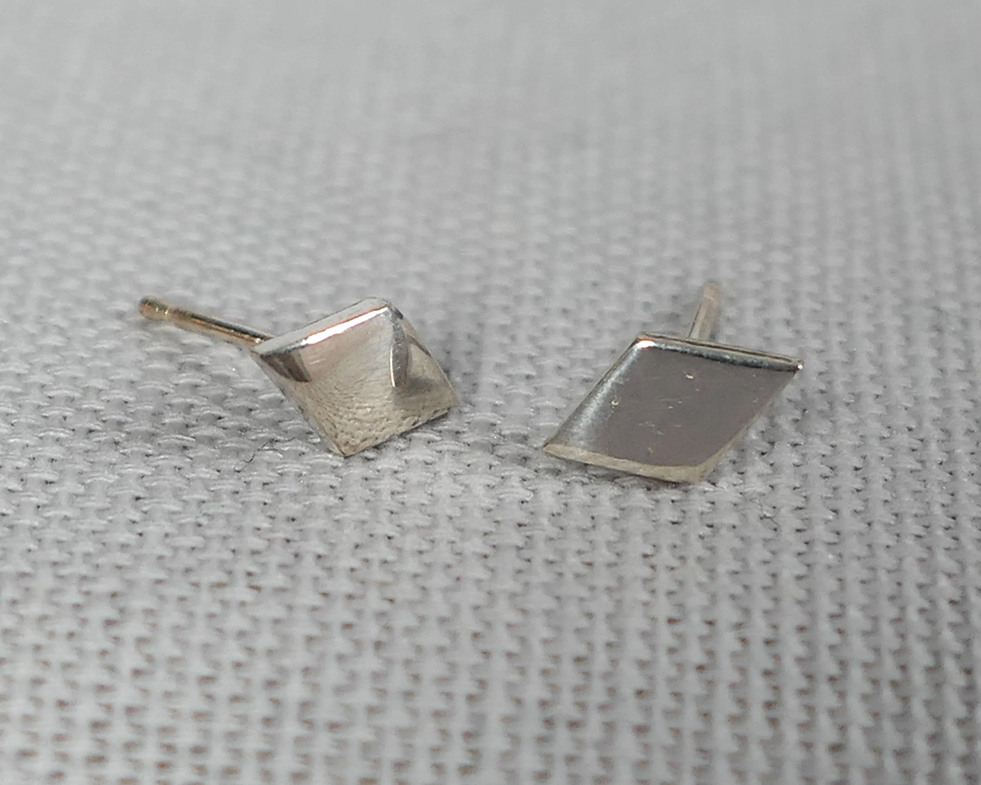 Kite Shaped Studs, Sterling Silver