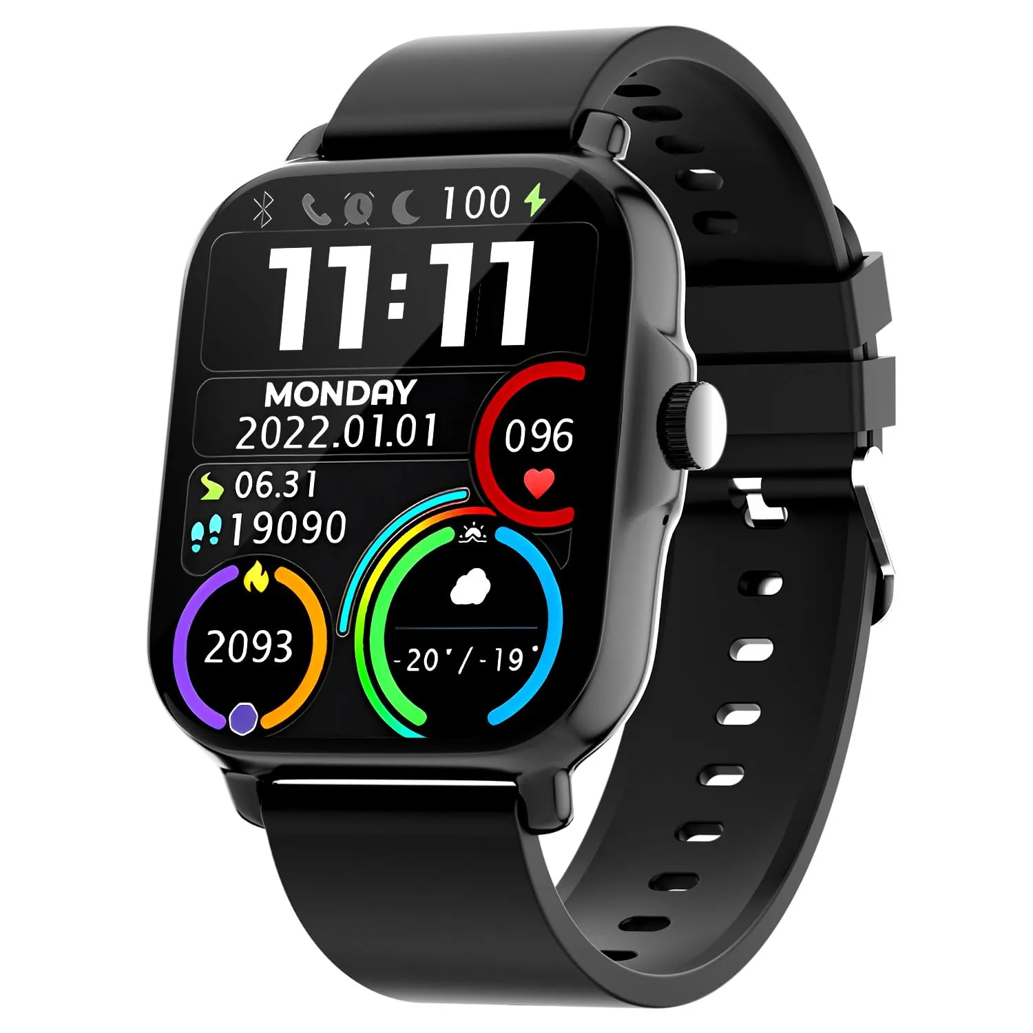 Kratos SW14 Smart Watch for Men and Women with Bluetooth Calling, 1.85" HD Display, IP67 Water Resistant, Long Battery Life, 25  Sport Modes,SpO2 & Health Monitoring, Smart Watch with 200  Watch Face