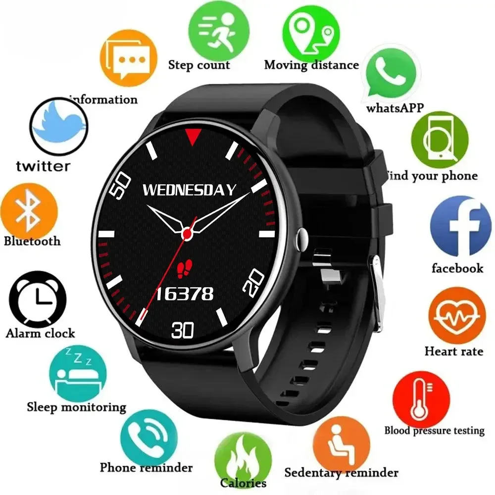 LAXASFIT New Smart Watch Heart Rate Sleep Health Monitor Bluetooth Talk IP68 Waterproof Sports Fashion Smart Watch Holiday Gift