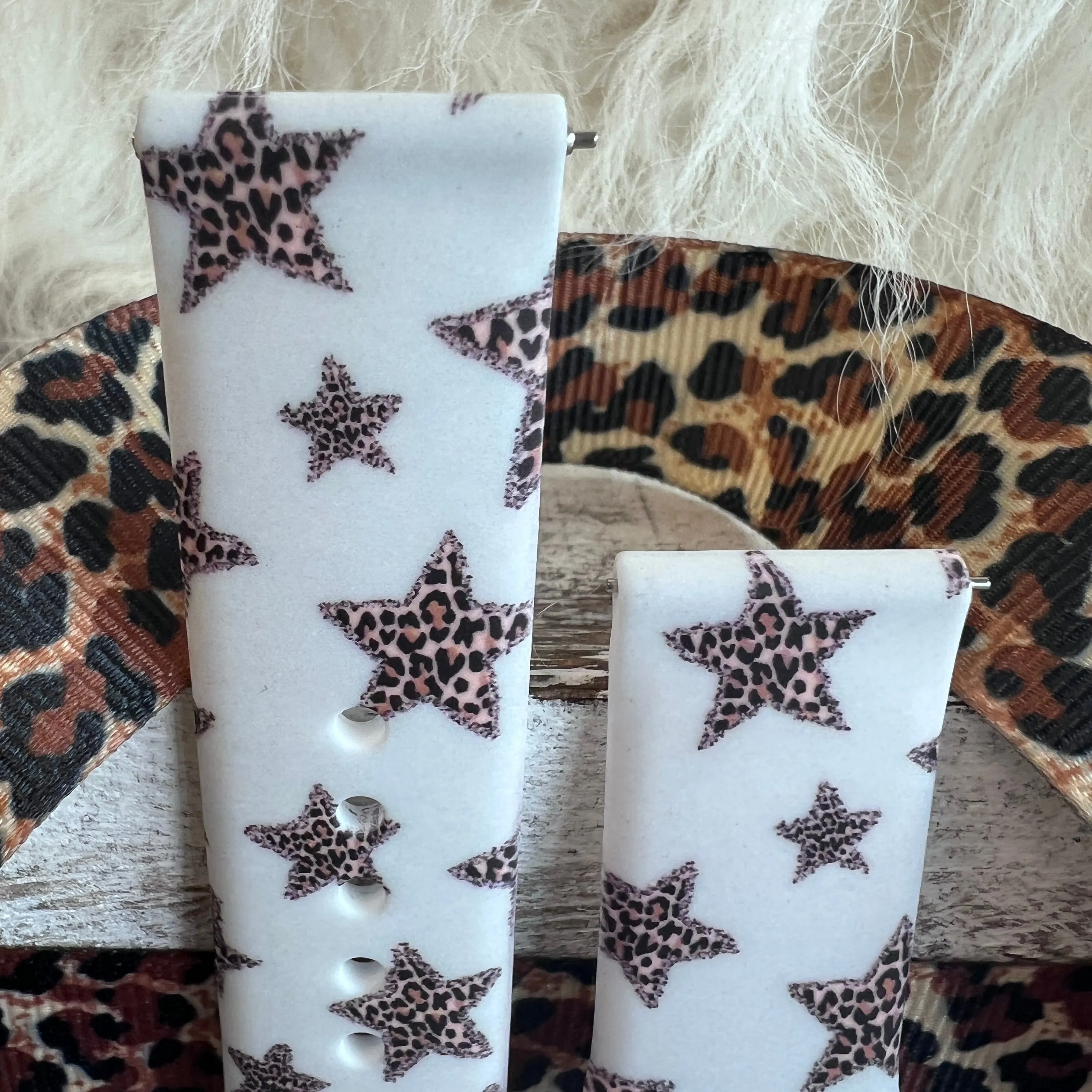 Leopard Stars Print Silicone Band For Samsung Watch