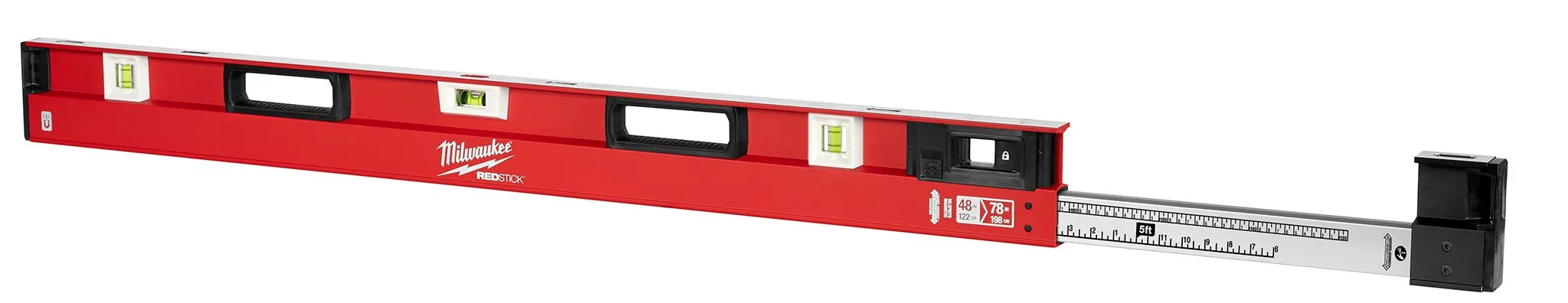 Level - Milwaukee 48" - 78" REDSTICK™ Magnetic Expandable Level, MLXPM78