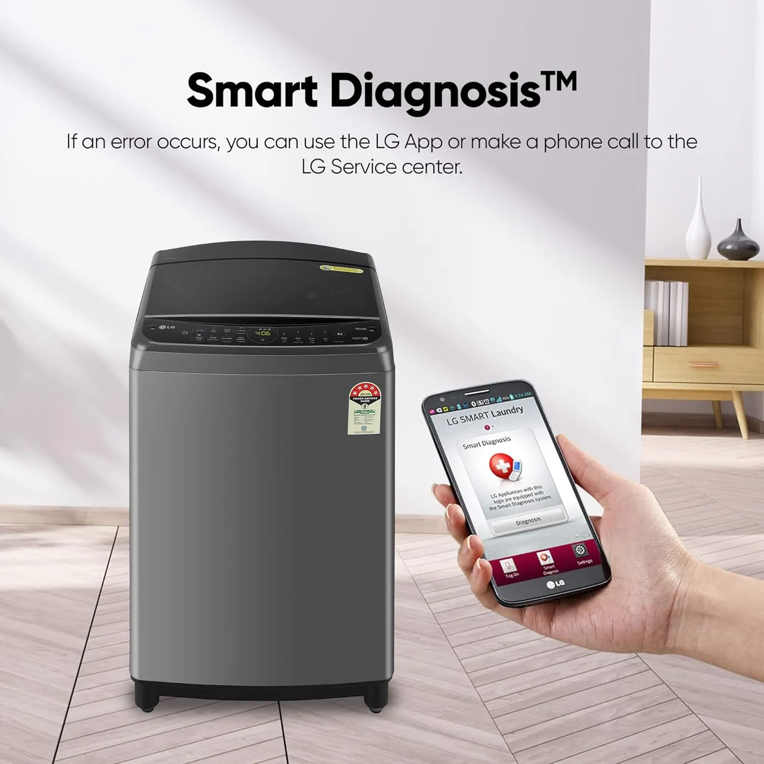 LG THD09NWM 9 Kg 5 Star Inverter Wi-Fi Fully-Automatic Top Loading Washing Machine