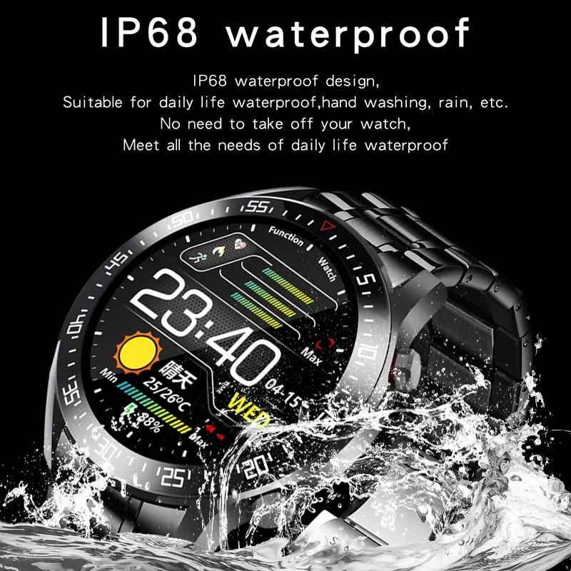 LIGE 2022 New Steel Band Digital Watch Men Sport Watches Electronic LED Male Wrist Watch For Men Clock Waterproof Bluetooth Hour