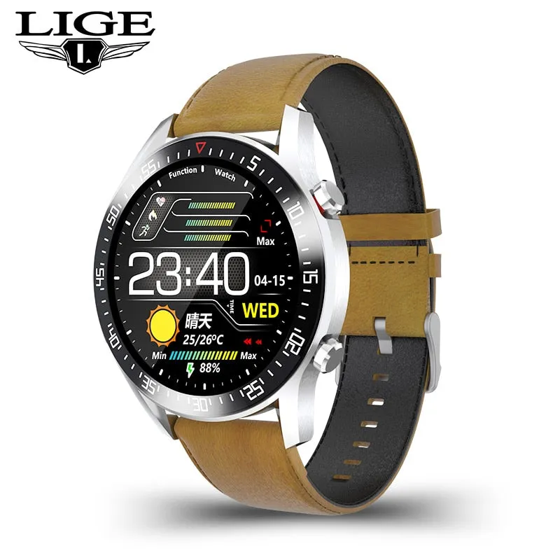 LIGE 2022 New Steel Band Digital Watch Men Sport Watches Electronic LED Male Wrist Watch For Men Clock Waterproof Bluetooth Hour