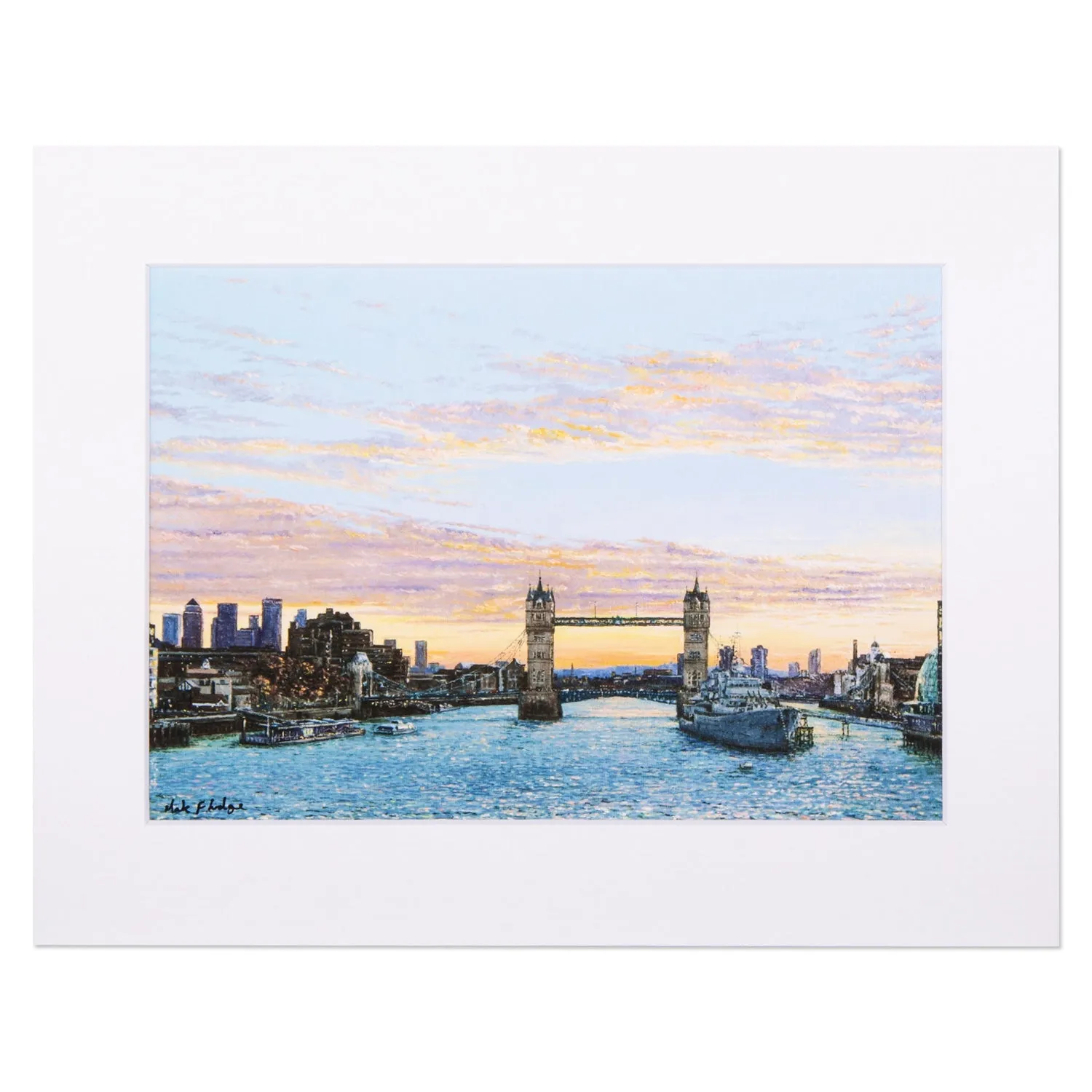 Mark F Lodge Tower Bridge Sunrise Giclee Print