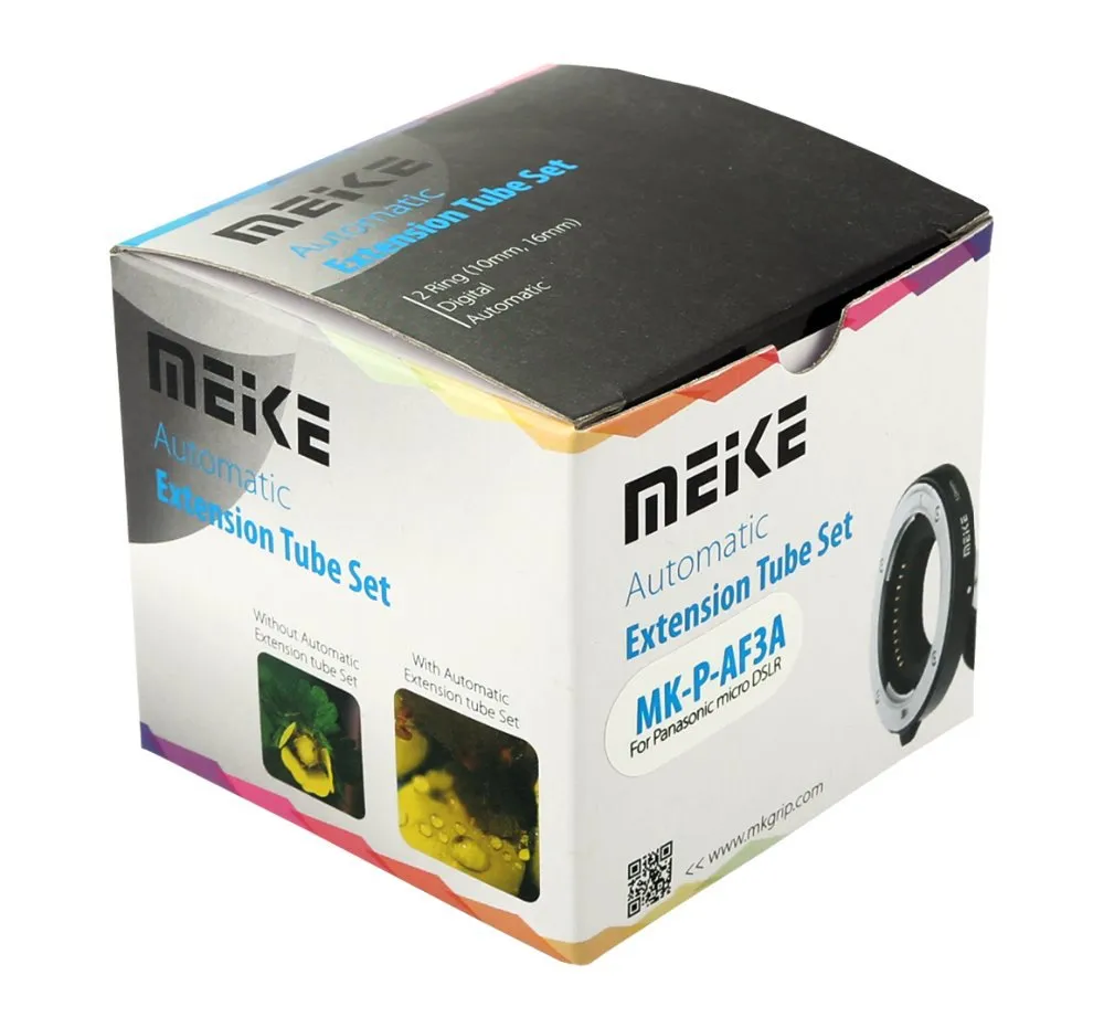 Meike MK-P-AF3A Macro Auto Focus Extension tube Ring AF for Panasonic Olympus Mirrorless Cameras