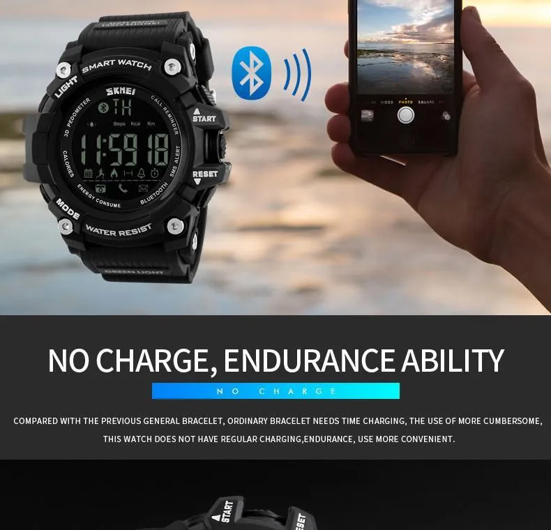 Men Smart Watch Pedometer Calories, Chronograph