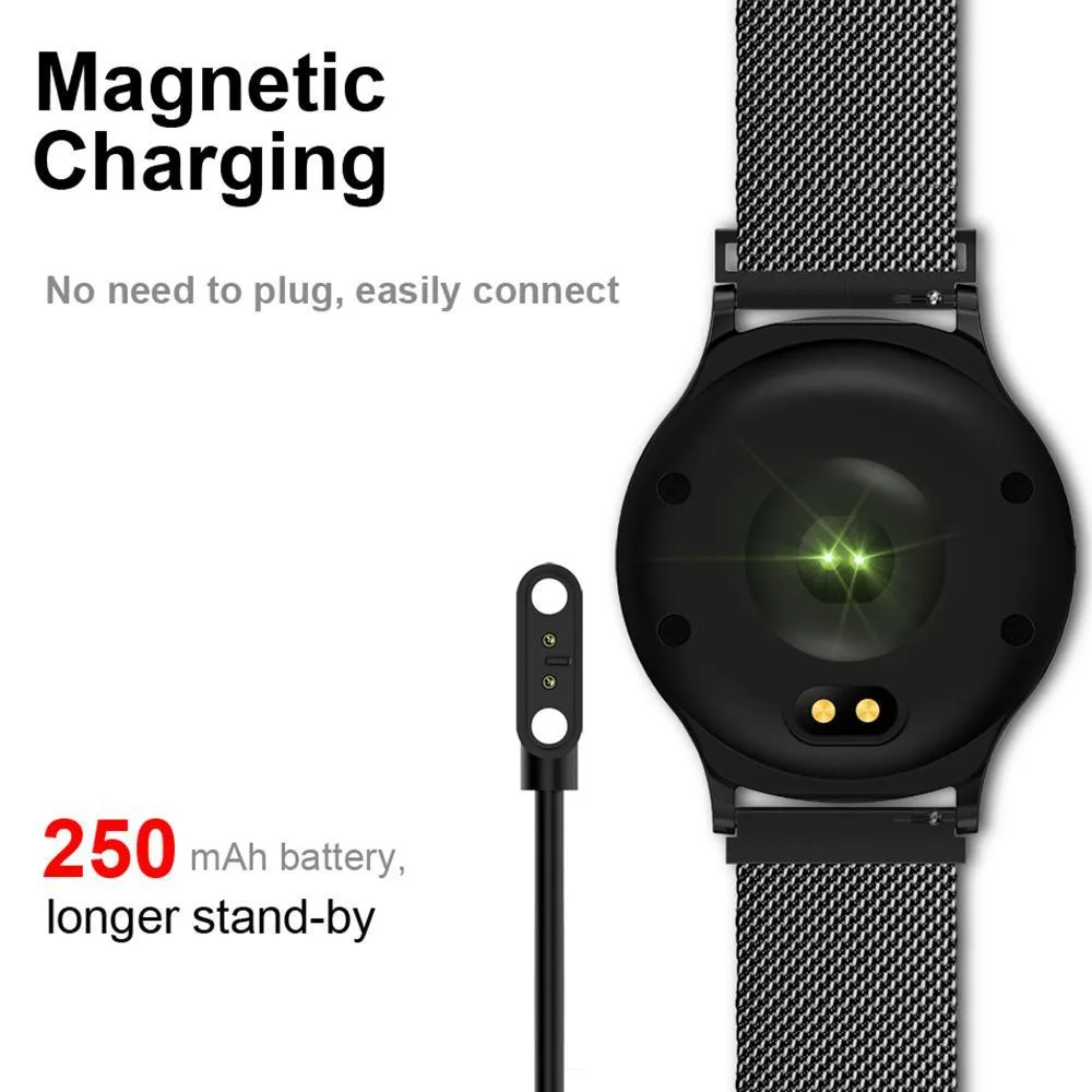 New Smart Watch Men Metal Strap IP68 Waterproof Heart Rate Blood Pressure Monitor SNS Notifications Smartwatch