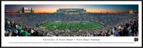 Notre Dame Football - "Stadium 50 Yard Line" Panorama Framed Print