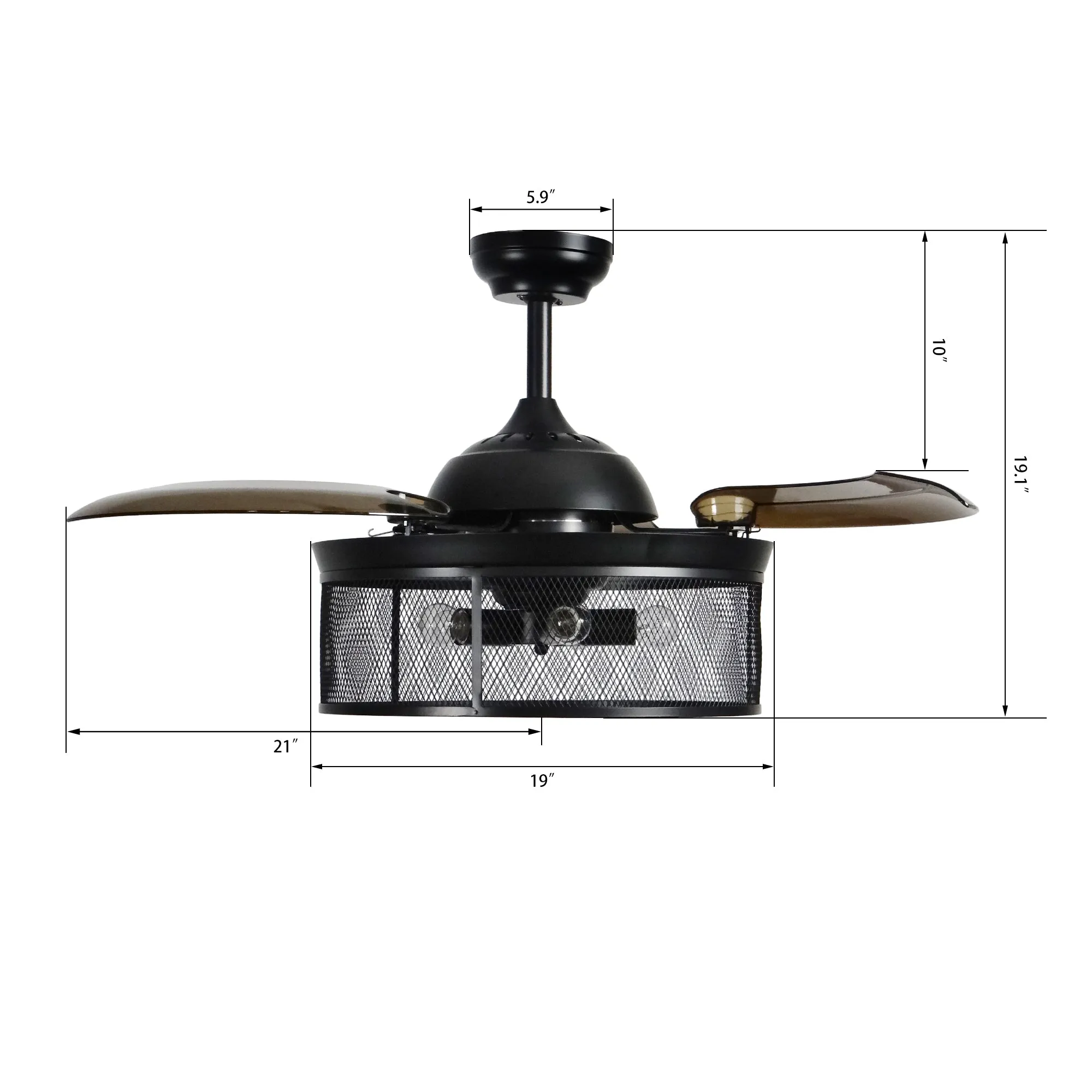 Paramount Smart Ceiling Fan with Light and wall switch 42 inch