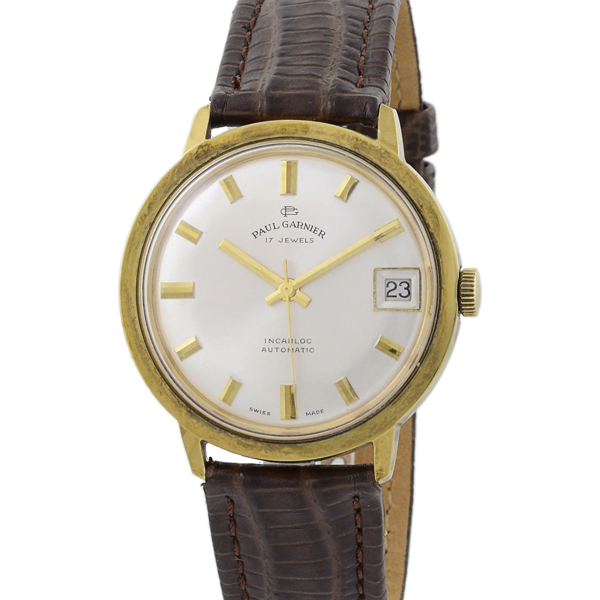 Paul Garnier Calatrava Date Automatic Rolled Gold Plate