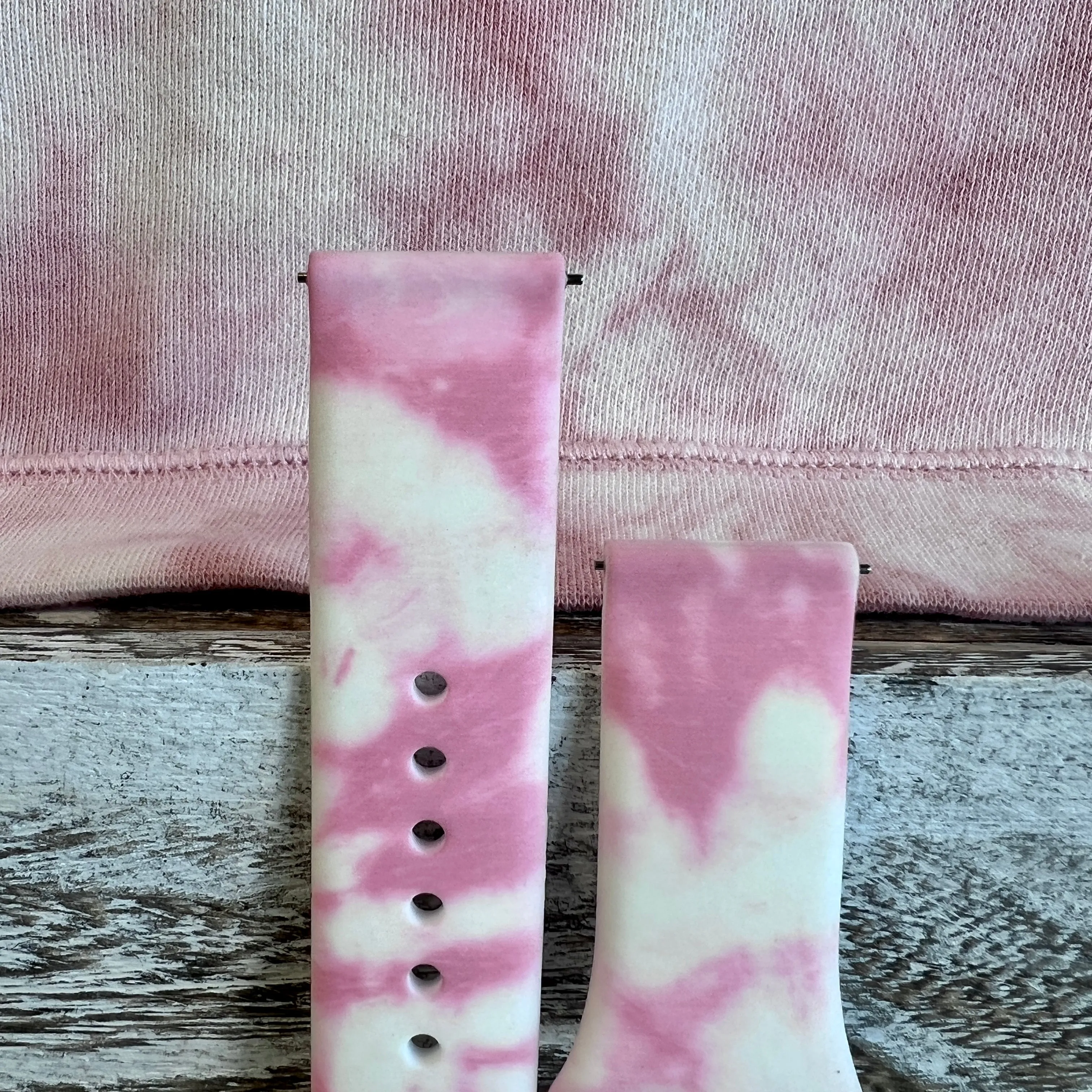 Pink Tie Dye Print Silicone Band For Samsung Watch