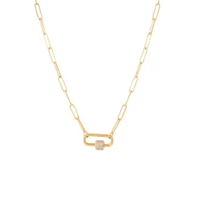 POISE OVAL LINK OPEN ENDED NECKLACE - GOLD - CHOOSE CONNECTOR