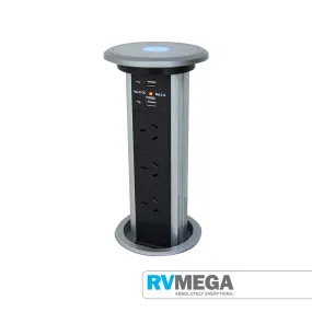 Powertower - Motorised Pop-Up Powerpoint - 3 x 240VAC Outlets & 2 x USB Outlets