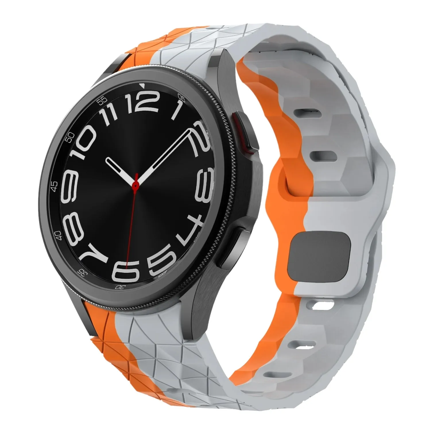 Quicksilver 20mm Range compatible Silicone Football Pattern Watch Straps