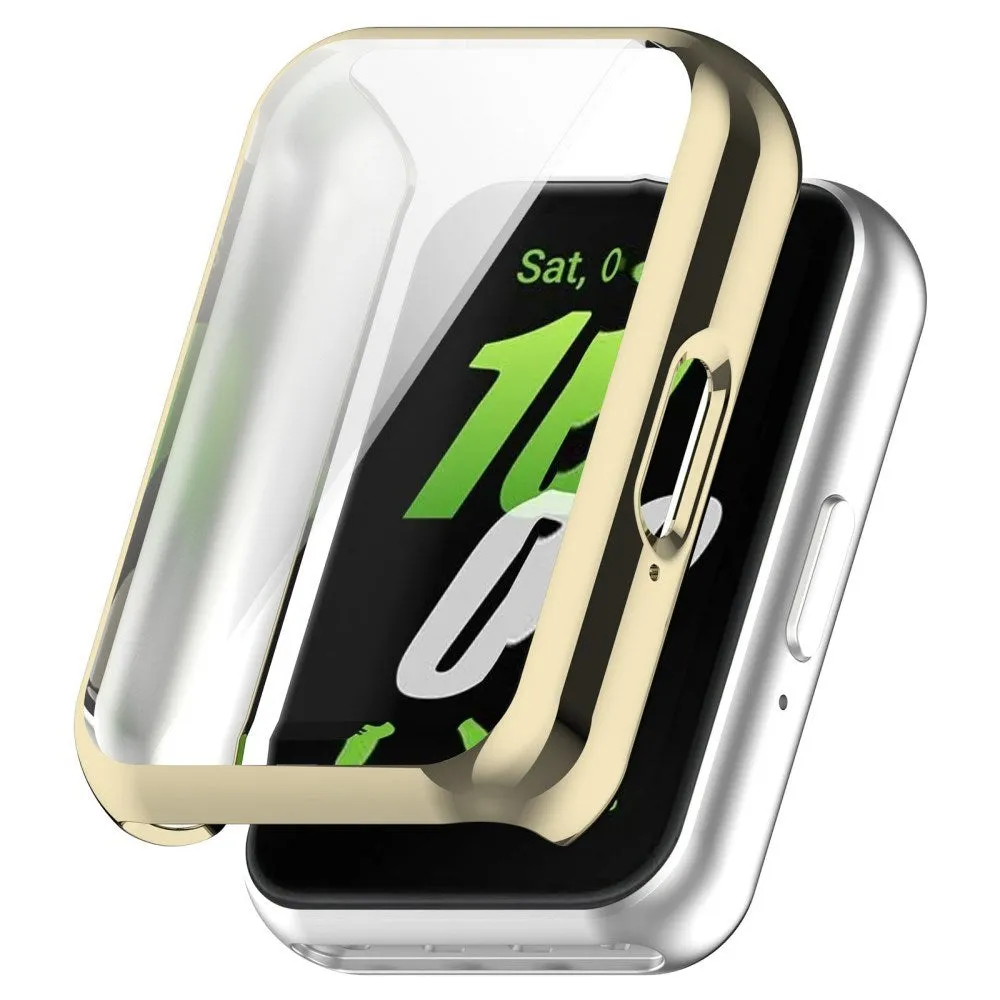 Samsung Galaxy Fit3 Plastik Cover m. Indbygget Skærmbeskytter - Guld