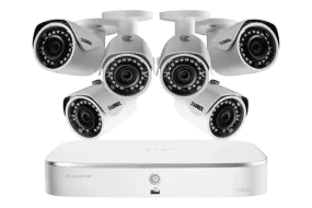 Security NVR System, 8 Channel with 2K Resolution IP Cameras featuring 130FT Color Night Vision