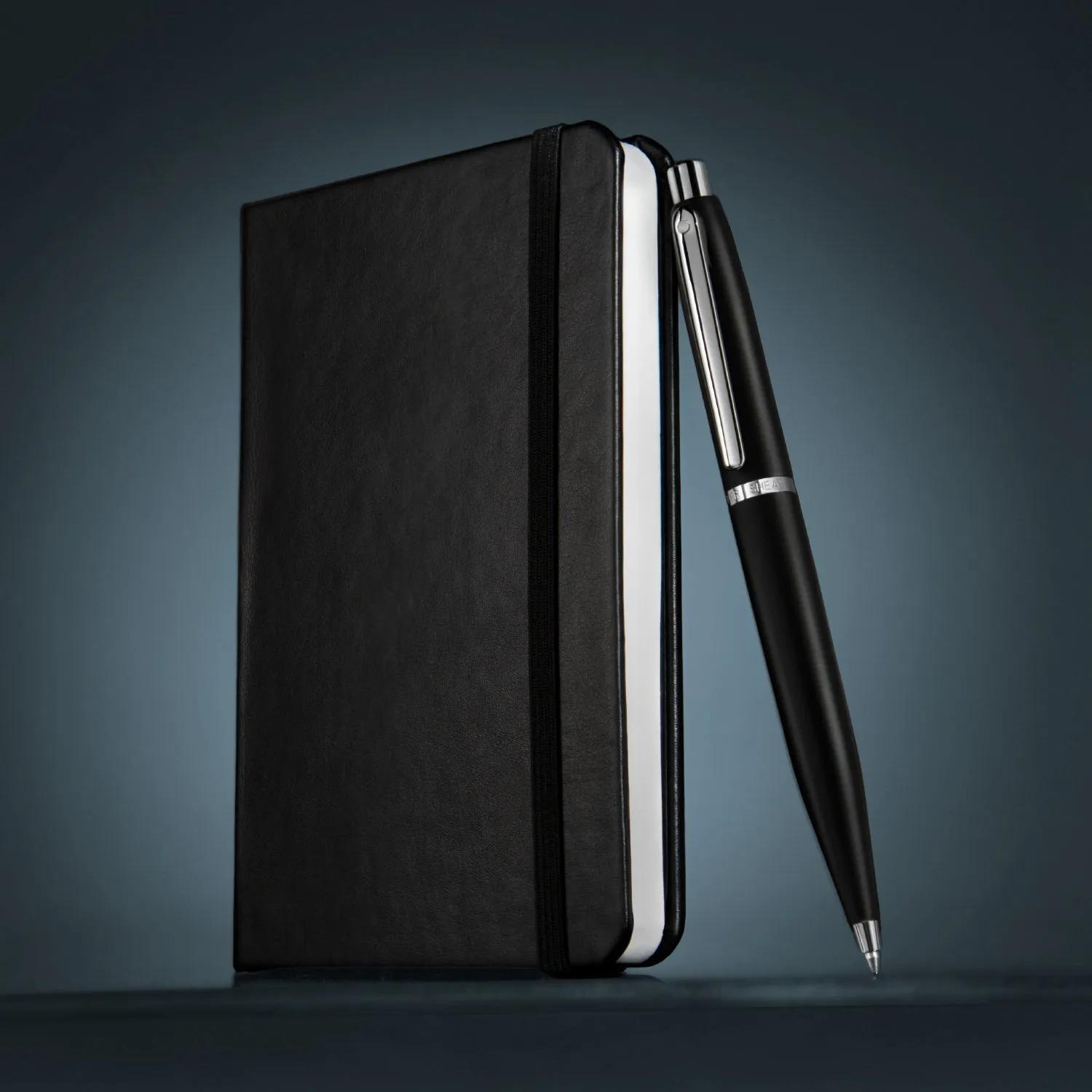 Sheaffer Gift Set ft. Matte Black VFM Ballpoint Pen with Chrome Trims and Small Notebook