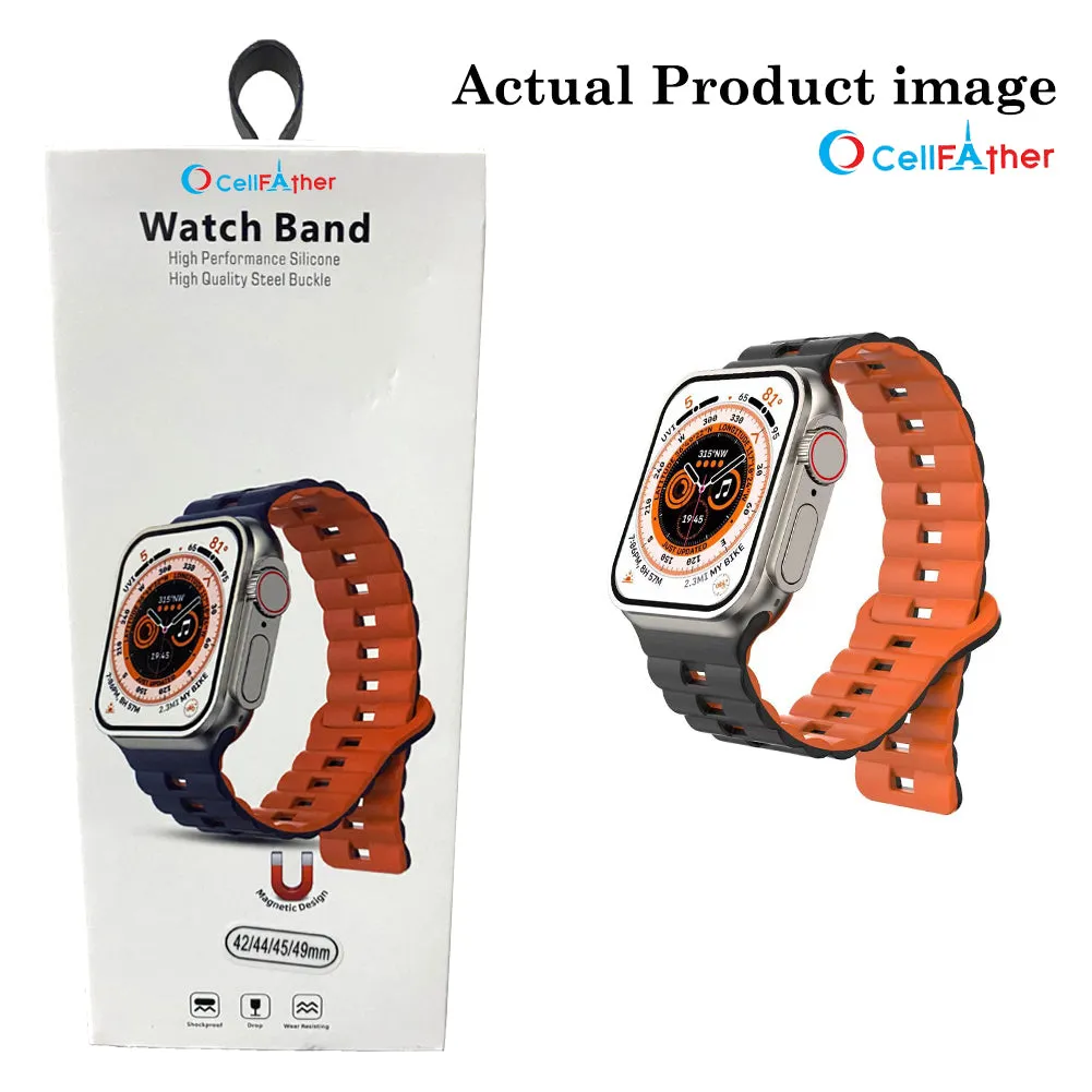 Shop Silicone Magnetic Apple Watch Strap (42/44/45/46/49mm)