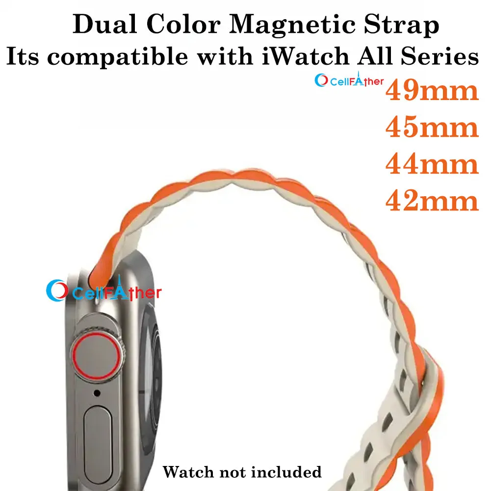 Shop Silicone Magnetic Apple Watch Strap (42/44/45/46/49mm)