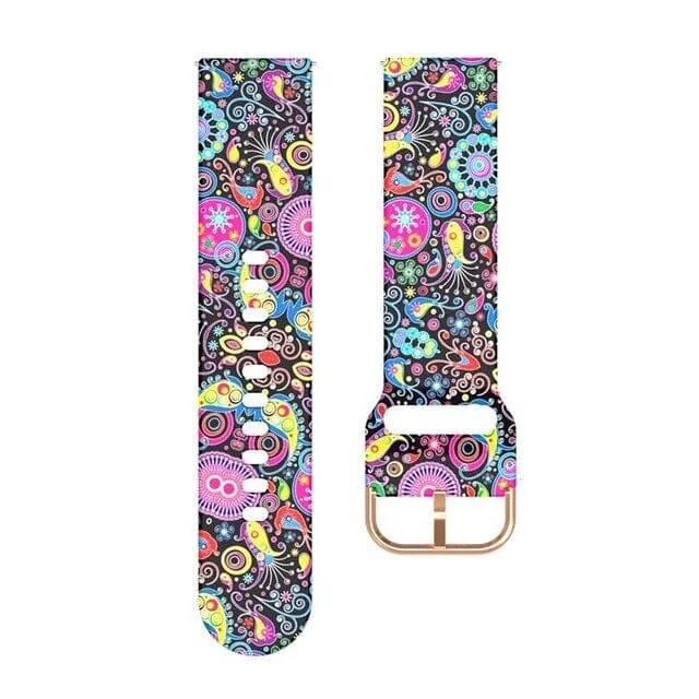 Silicone Pattern Watch Straps compatible with the Fossil Women's Gen 4 Q Venture HR