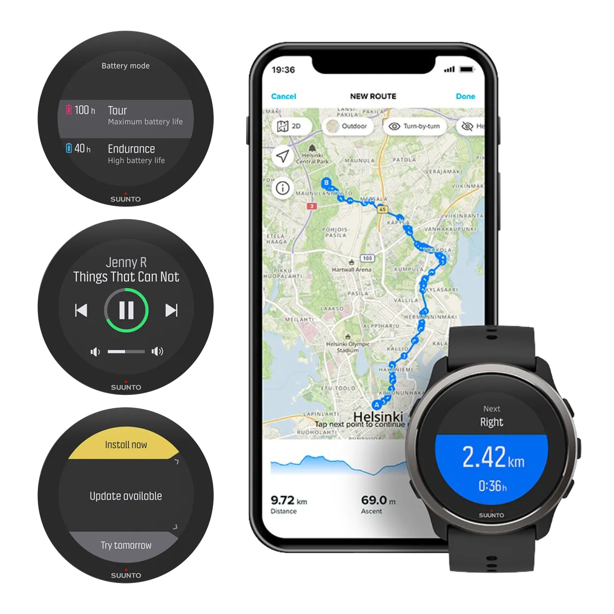 SUUNTO 5 Peak GPS Smartwatch 1.1 in. for Training, Exploring and Wellbeing