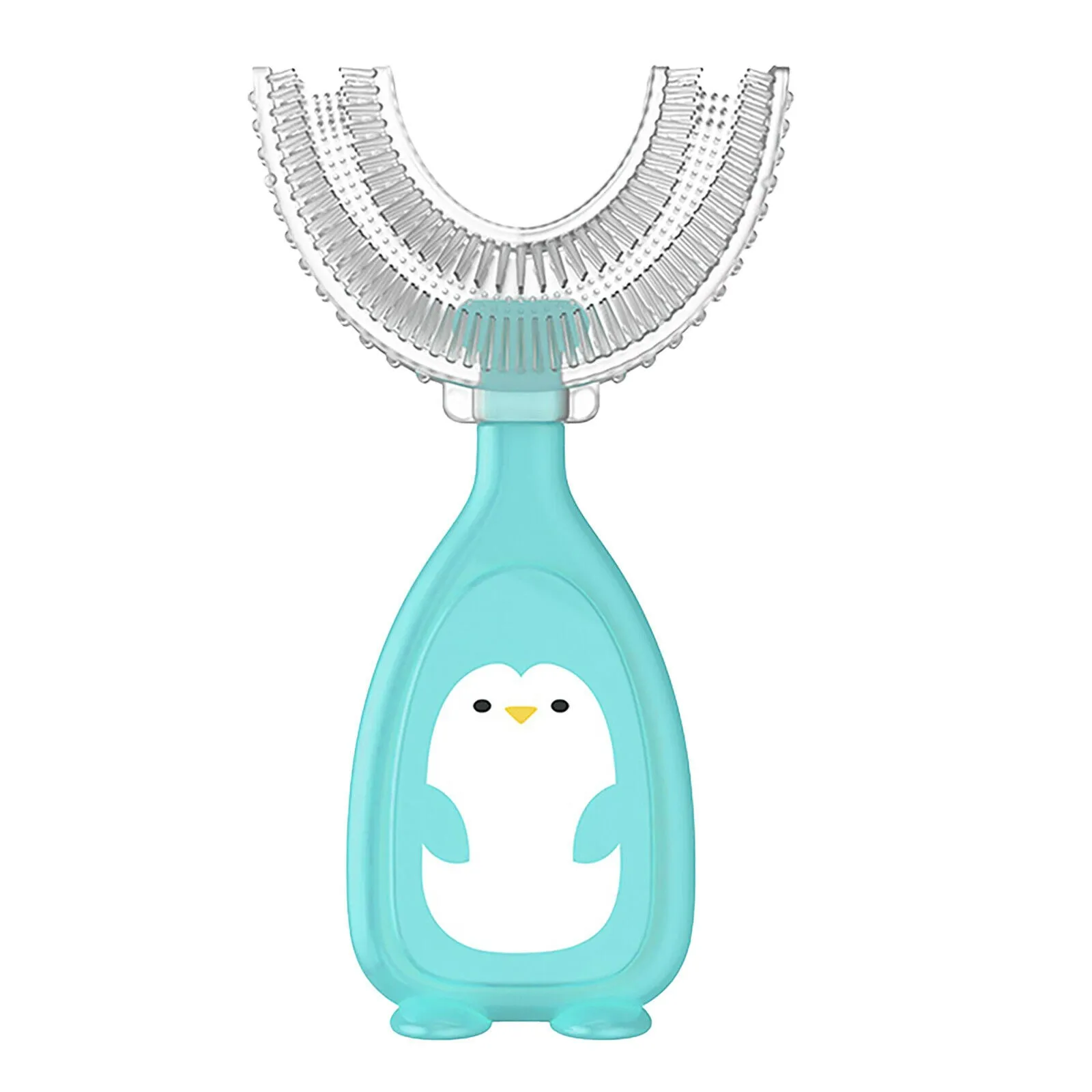 THE LITTLE LOOKERS 360° U-Shaped Baby Toothbrush with Food Grade Silicone Head | 100% BPA Free, Soft Bristles & Easy Grip for Babies & Kids (Pack of 1 )