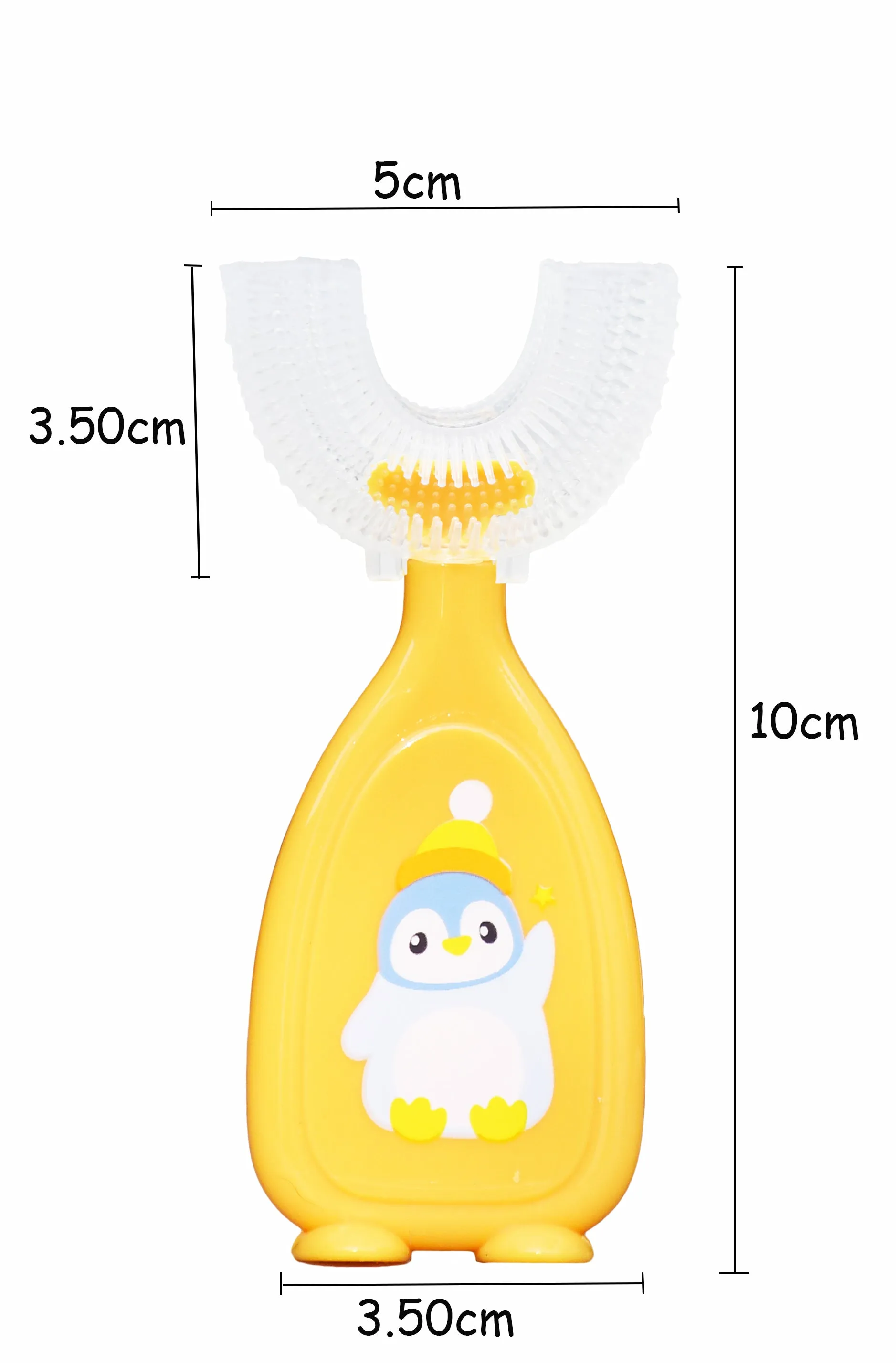 THE LITTLE LOOKERS 360° U-Shaped Baby Toothbrush with Food Grade Silicone Head | 100% BPA Free, Soft Bristles & Easy Grip for Babies & Kids (Pack of 1 )